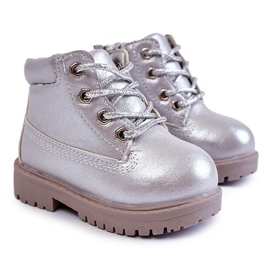 Botas Trappers infantis com zíper Silver Dexter prata