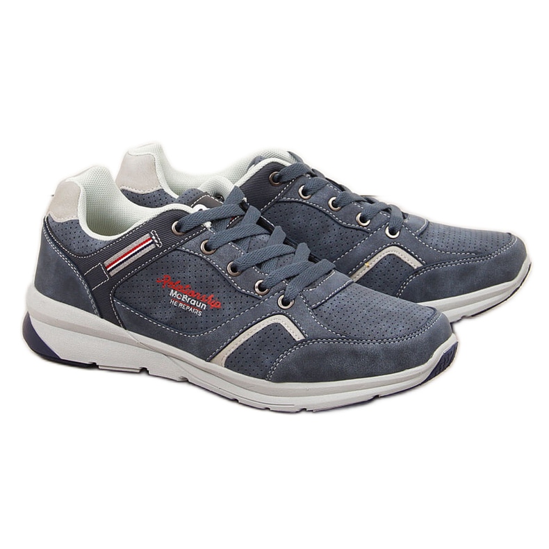 Sapatos esportivos casuais masculinos azul marinho McBraun