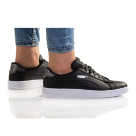 Puma Smash V2 Metallics Jr 386197 02 preto Puma Smash V2 Metallics Jr 386197 02 preto