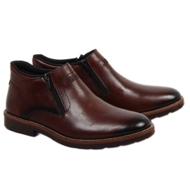 Botas de couro com isolamento Rieker M RKR412 castanho