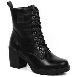 Botas com cadarço com zíper, isolamento Jezzi W JEZ140E preto