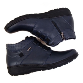 Botas de couro com isolamento Helios W H521B azul marinho