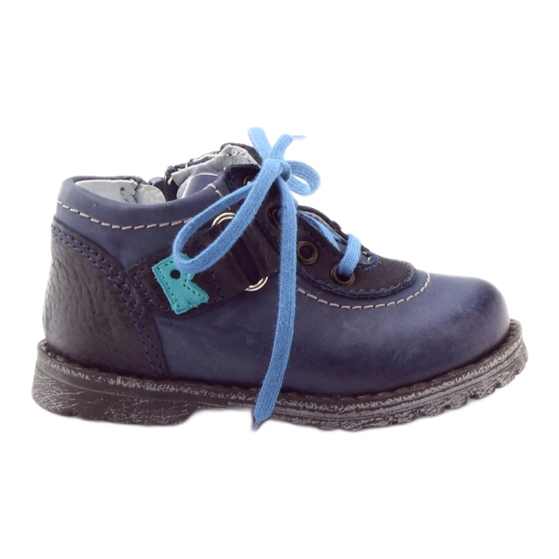 Botas de couro masculino 1456 azul marinho RenBut