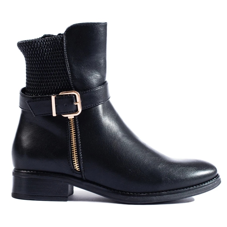 Botins rasos femininos preto