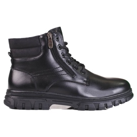 SHELOVET Botas altas masculinas de inverno preto