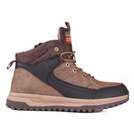 SHELOVET Botas altas castanhas de homem marrom