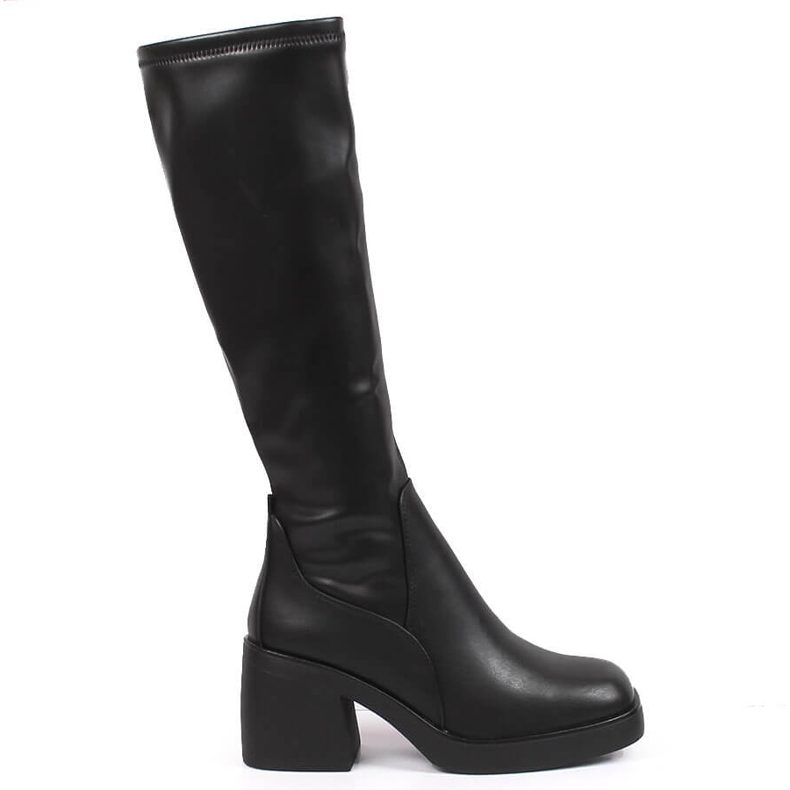 Botas femininas pretas de salto alto com isolamento Sergio Leone preto