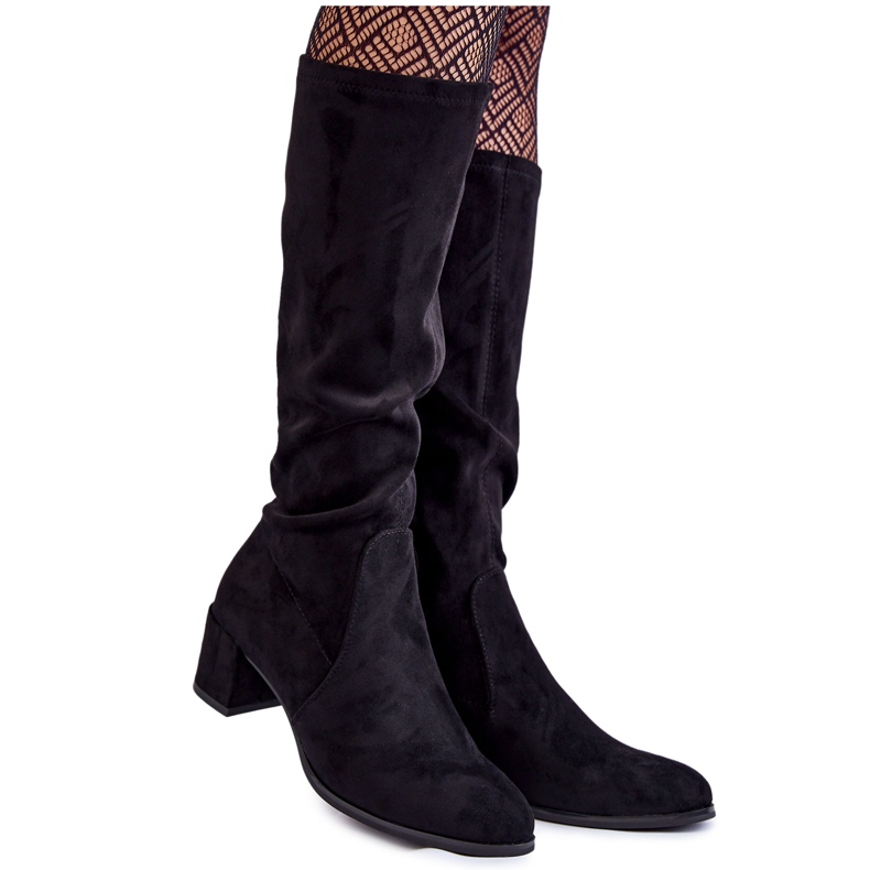 Sergio Leone Botas clássicas de camurça preta Harpen preto