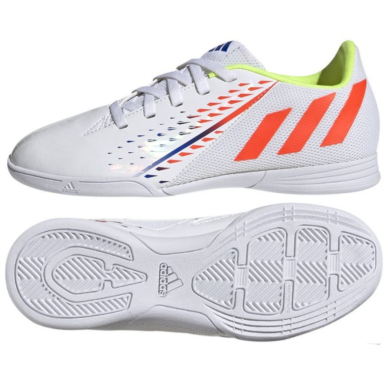 Chuteiras de futebol Adidas Predator Edge.4 In Jr GV8499 branco branco Chuteiras de futebol Adidas Predator Edge.4 In Jr GV8499 branco branco