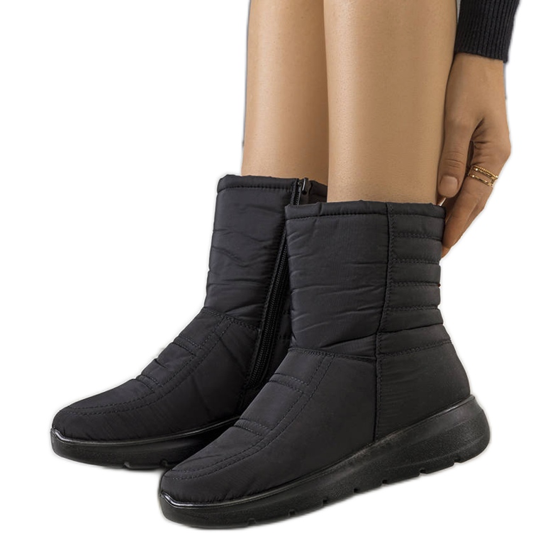 PA1 Bota matelassê preta Alani preto