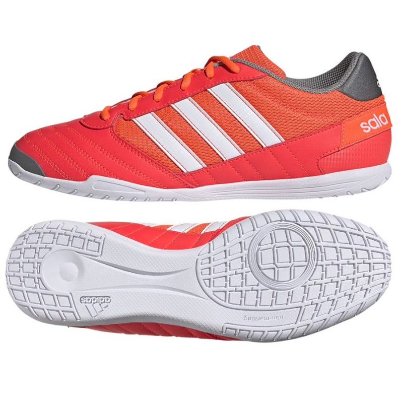Chuteiras Adidas Super Sala In M GV7593 vermelho laranjas e tintos