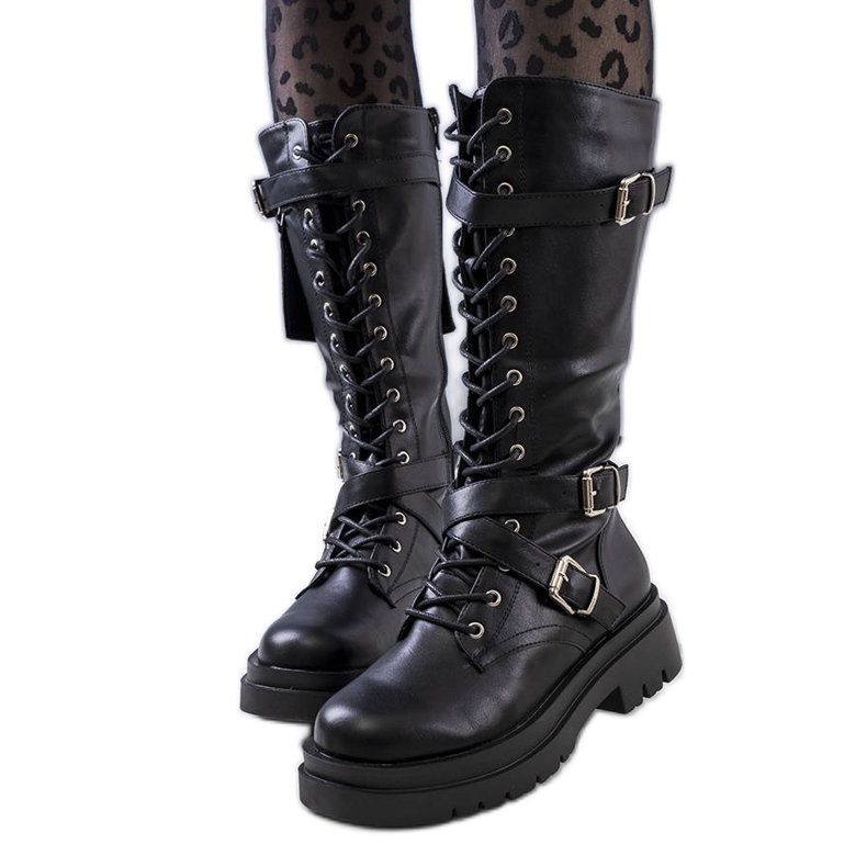 PA1 Botas pretas com sachê da Himes preto PA1 Botas pretas com sachê da Himes preto