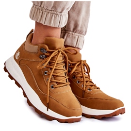 PA1 Sapatos de trekking femininos quentes Trappers Camel Otto marrom