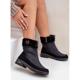 Botas de neve isoladas na moda feminina Progress PROGJ-21-13 preta preto