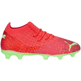 Chuteiras de futebol Puma Future 3.4 FG / AG Jr 107010 03 laranja laranjas e vermelhos