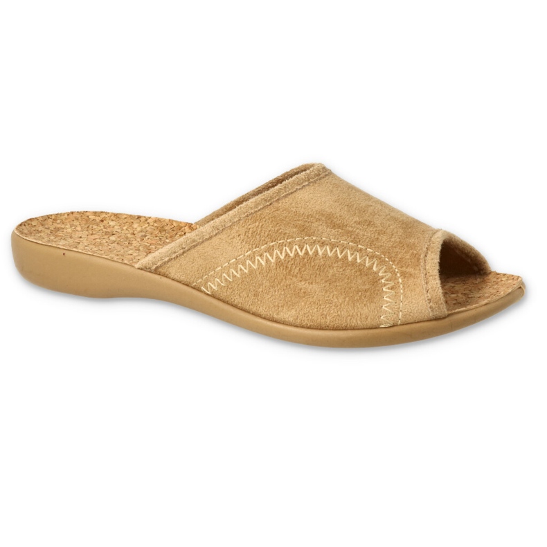 Slippers femininos de Befado PU 254D138 BEIGE CORK INSERT bege