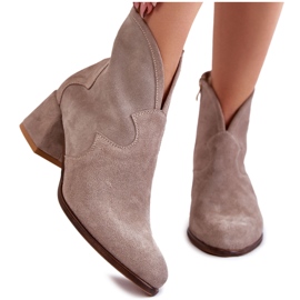 PA2 Botas de salto alto de camurça Bege Resso