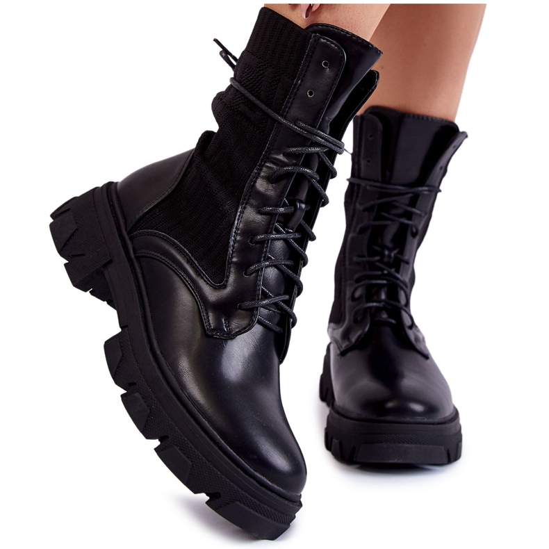 PA1 Botas Femininas Femininas Trabalhadores Marlissa Negra preto