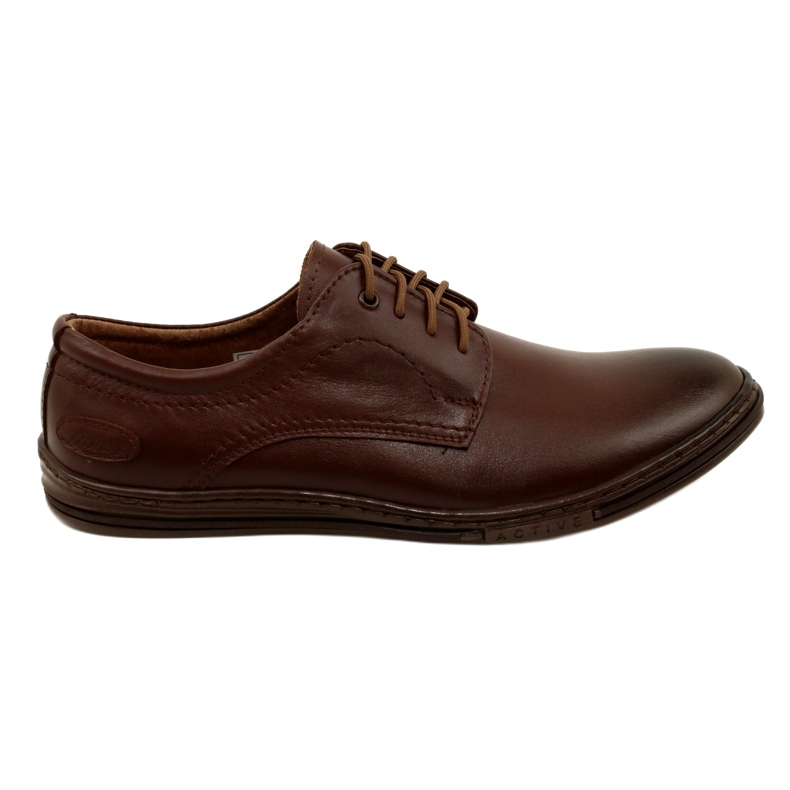 Olivier Sapatos de couro masculinos 295L Brown castanho