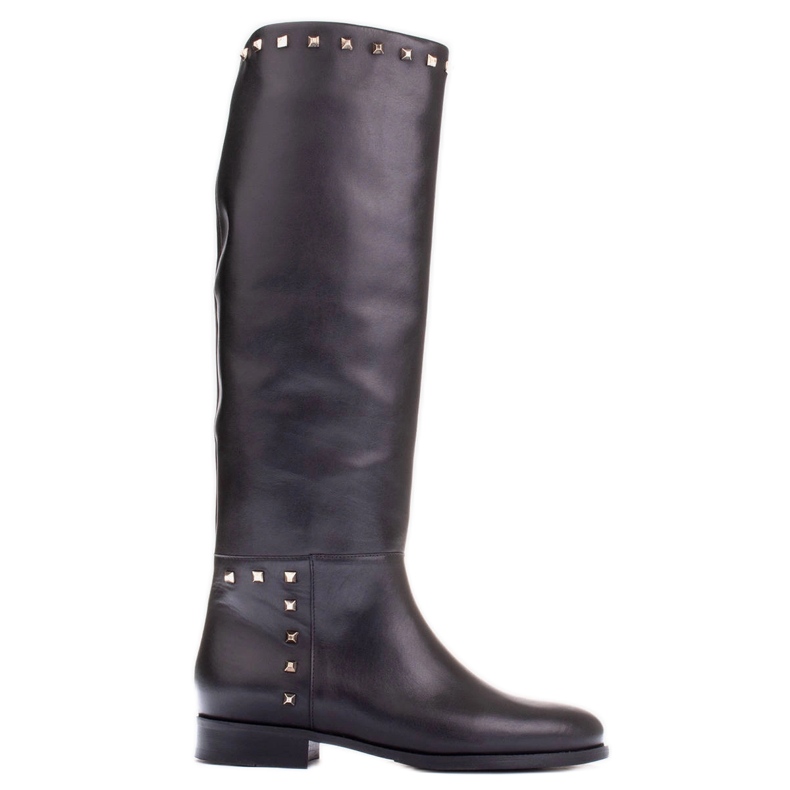 Marco Shoes Botas de montaria com tachas preto