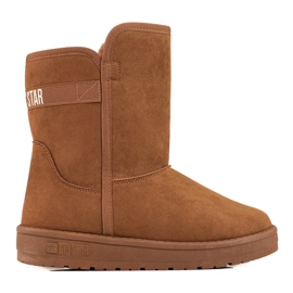 Botas de neve altas castanhas de mulher Big Star KK274616 castanho