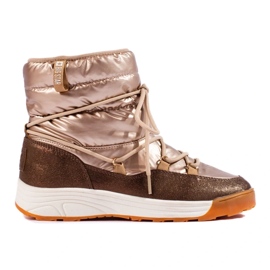 Botas de neve curtas douradas Big Star KK274276 marrom