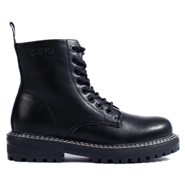 Botas de mulher pretas com atacadores Big Star KK274538 preto