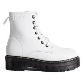 Botas brancas de mulher com atacadores Big Star KK274536 branco