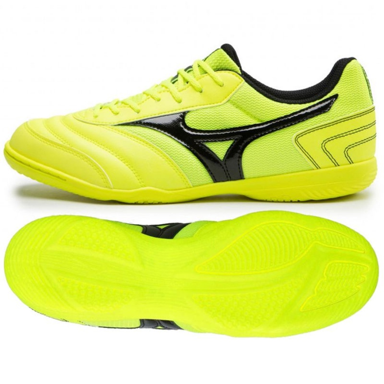 Chuteiras Mizuno Mrl Sala Club Q1GA220345 dourado verde