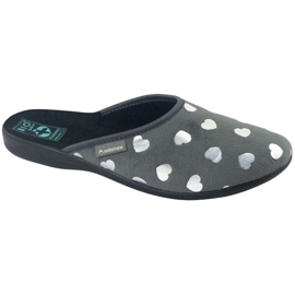 Chinelos femininos com corações BIO Adanex 27938 Cinza
