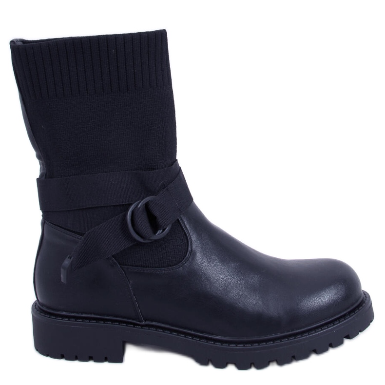 BM Botas com uma parte superior flexível em Walls Black preto