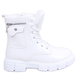 BM Botas rasas com cadarço Bravery White branco