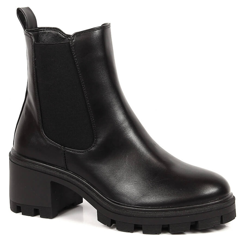 Botas pretas pretas Filippo Chelsea para mulheres no poste preto