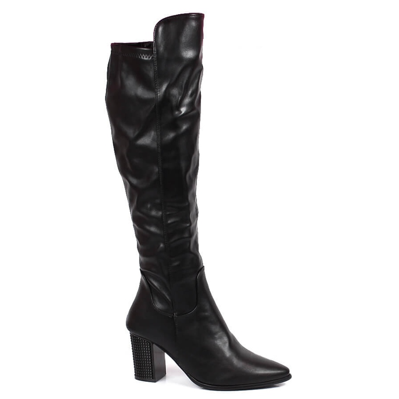 Botas quentes de mulher preta Filippo num poste decorativo preto