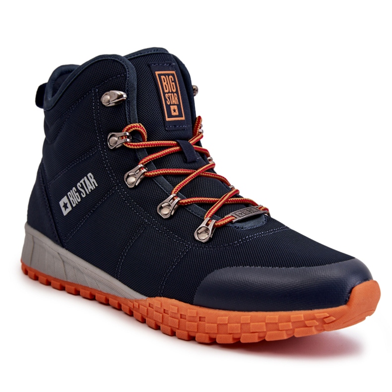 Tênis de trekking masculino espuma de memória Big Star KK174110 azul marinho