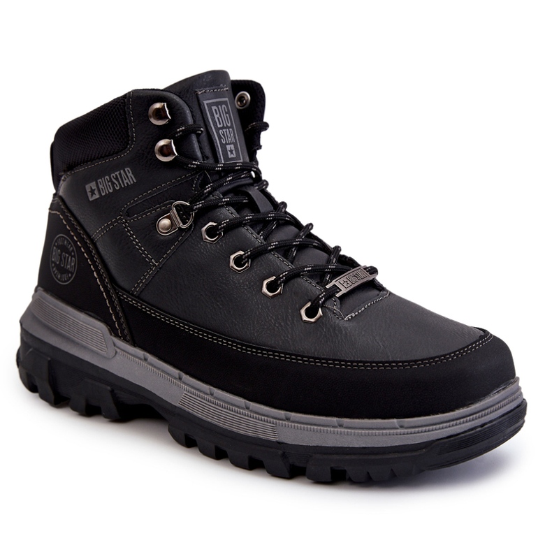 Botas masculinas espuma de memória Big Star KK174120 preta preto