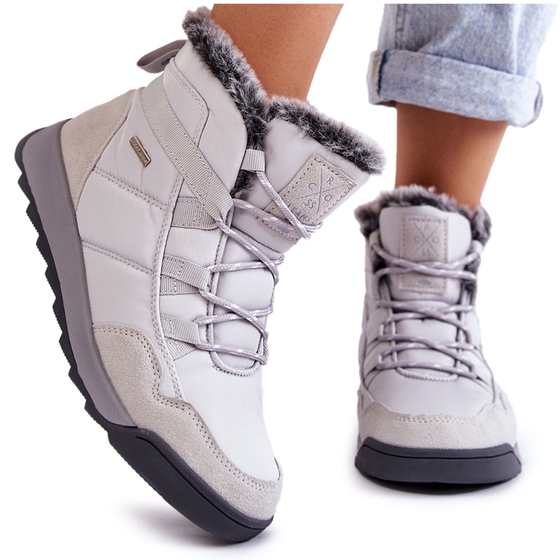 Botas de neve com isolamento de mulher Cross Jeans KK2R4015C Cinzento cinza