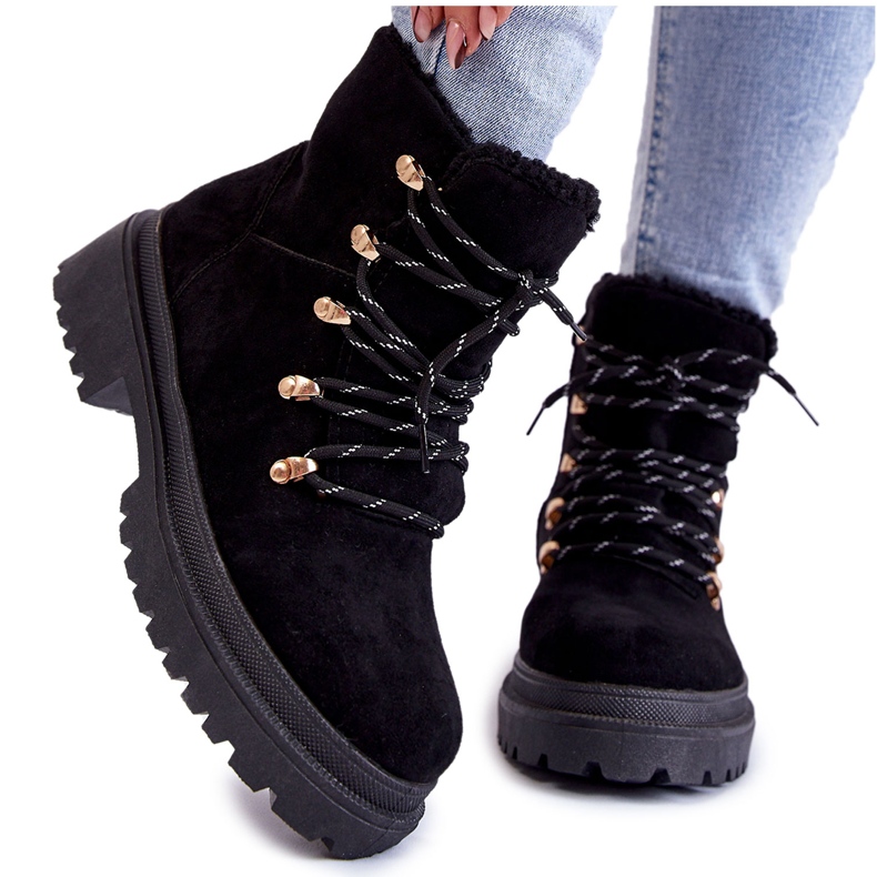 Botas femininas de camurça preta Bellita preto
