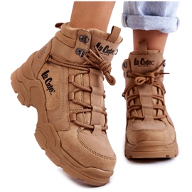 Tênis de trekking feminino Trapper Lee Cooper LCJ-22-31-1442 Marrom bege Tênis de trekking feminino Trapper Lee Cooper LCJ-22-31-1442 Marrom bege