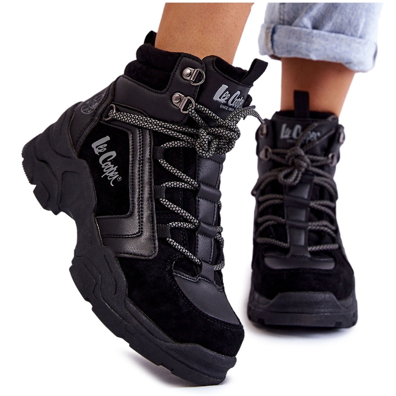 Sapatos de trekking femininos Trappers Lee Cooper LCJ-22-31-1441 Preto