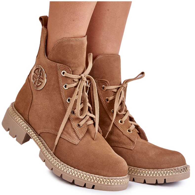 FILIPCZYK Botas isolantes femininas com zíper Camel Sinem bege