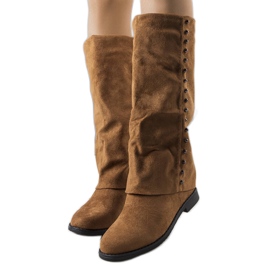 Bota de cunha marrom, Balbin.