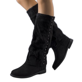 PA1 Botas de cunha pretas Balbin preto