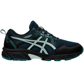 Tênis de corrida Asics Gel Venture 8 à prova d'água W 1012A707 004 preto verde Tênis de corrida Asics Gel Venture 8 à prova d'água W 1012A707 004 preto verde