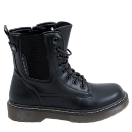 Hirst Botas bovver pretas mate preto