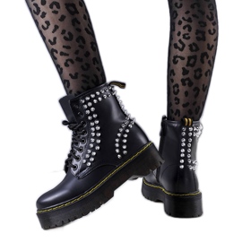 PA1 Botas pretas com tachas Castello preto PA1 Botas pretas com tachas Castello preto
