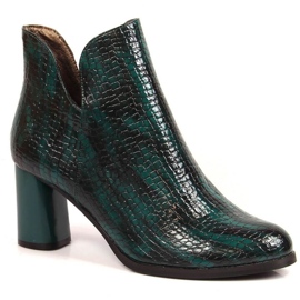 Botas lacadas no poste croco isolado Jezzi W JEZ385B verde