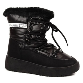 Botas de neve com cordões quentes Filippo W PAW400A preto