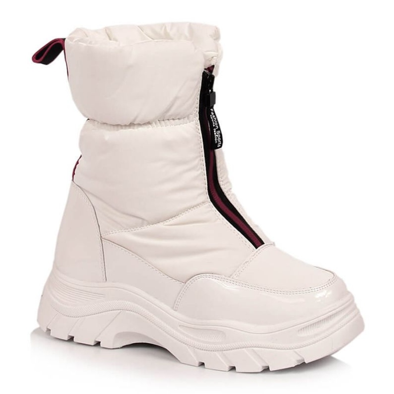 Botas de neve na plataforma isolada Filippo W PAW401B branco