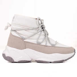 Botas de neve brancas de mulher Big Star KK274272 bege